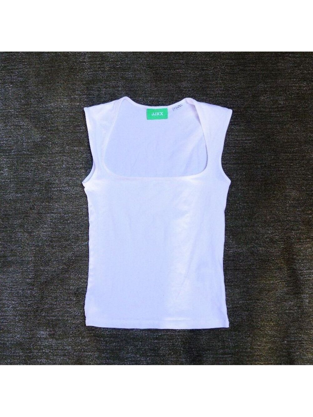 JJXX White Cotton Blend Sleeveless Tank Top Medium